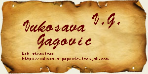 Vukosava Gagović vizit kartica